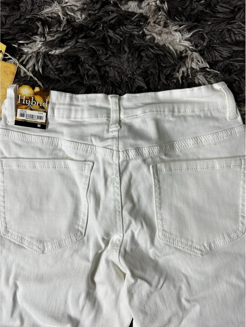 NWT Hybrid & Company Women's Hyper Stretch Skinny Pants White Size M